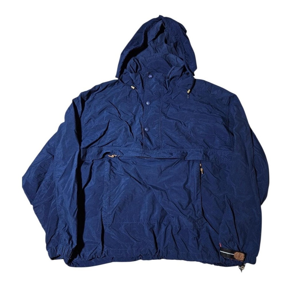 Vintage St John's Bay Outdoor Wear Mens 2XL Pullover Jacket Packable 1/2 Zip 90s